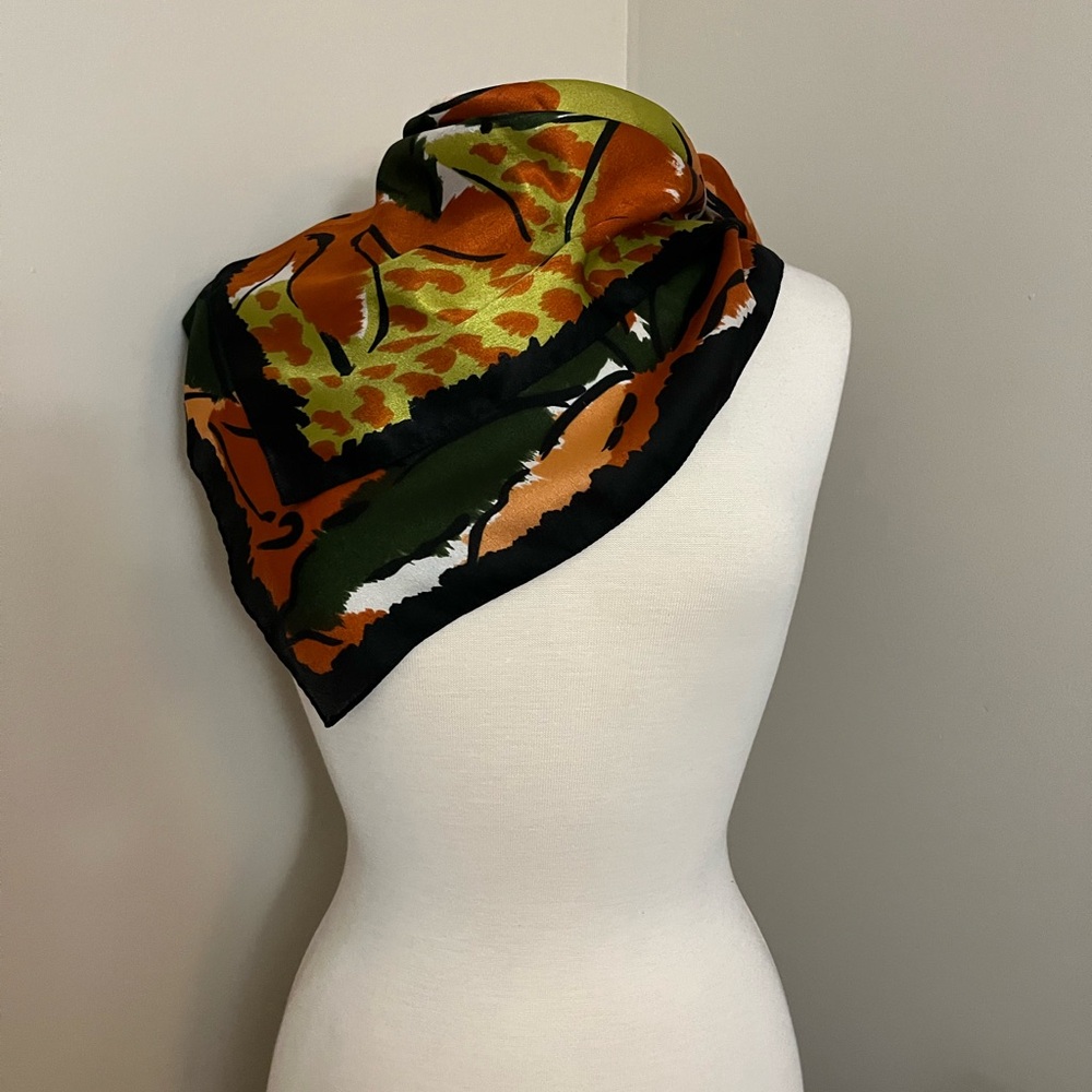Elegant Multicolor Silk Scarf